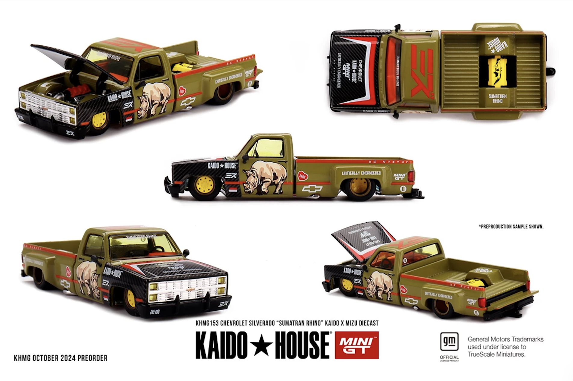 【預訂】Mini GT x Kaido House Chevrolet Silverado  “Sumatran Rhino”  KAIDO x MIZU Diecast