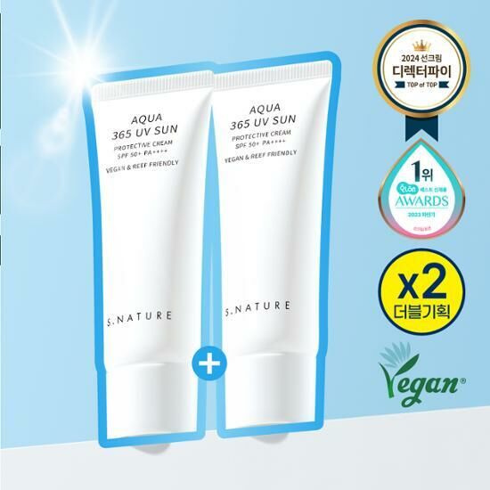 《olive young連線》S.NATURE Aqua 365 UV Sun Protective Cream 40ml X2