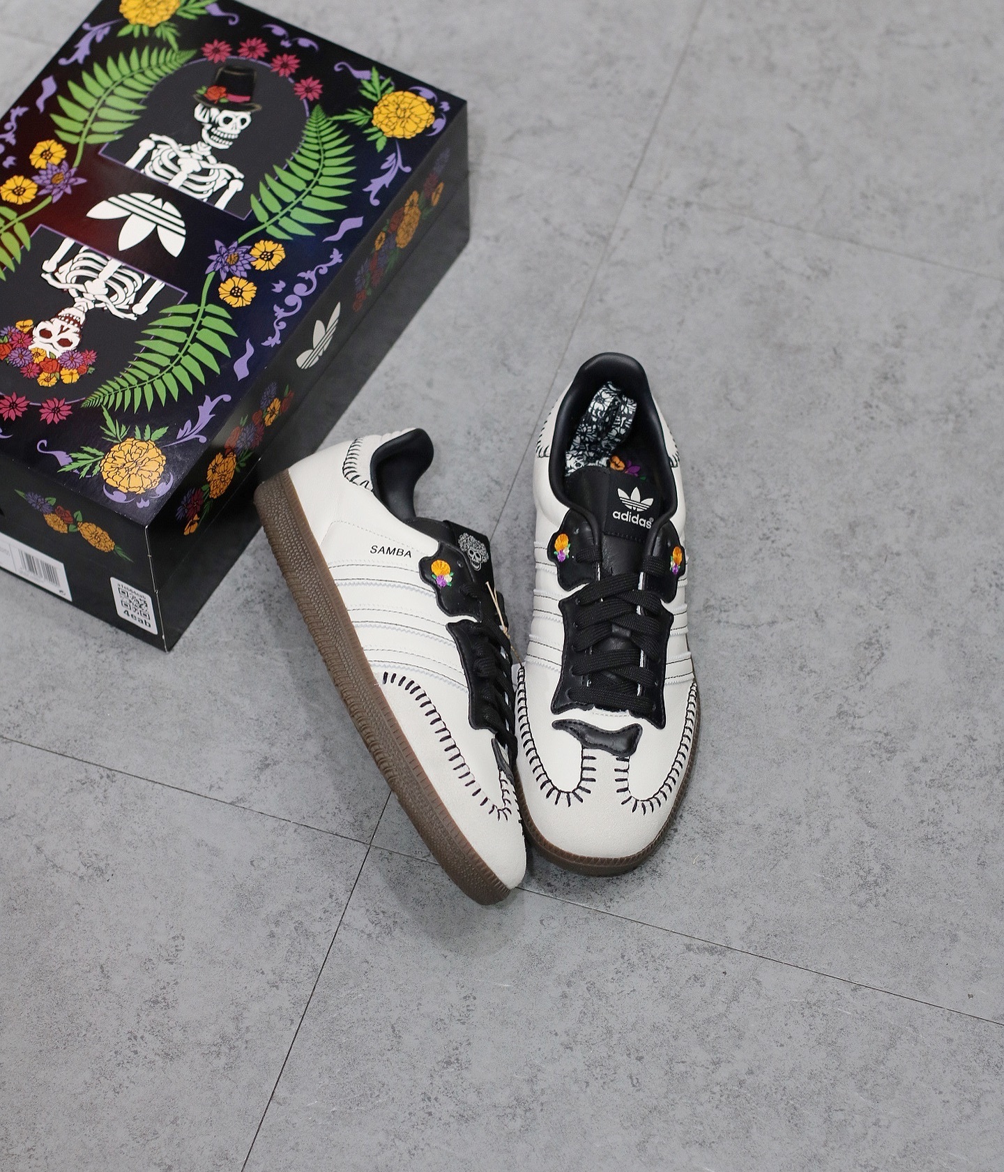 Adidas Originals SAMBA OG “Dia De Los Muertos White 白色 JI3931