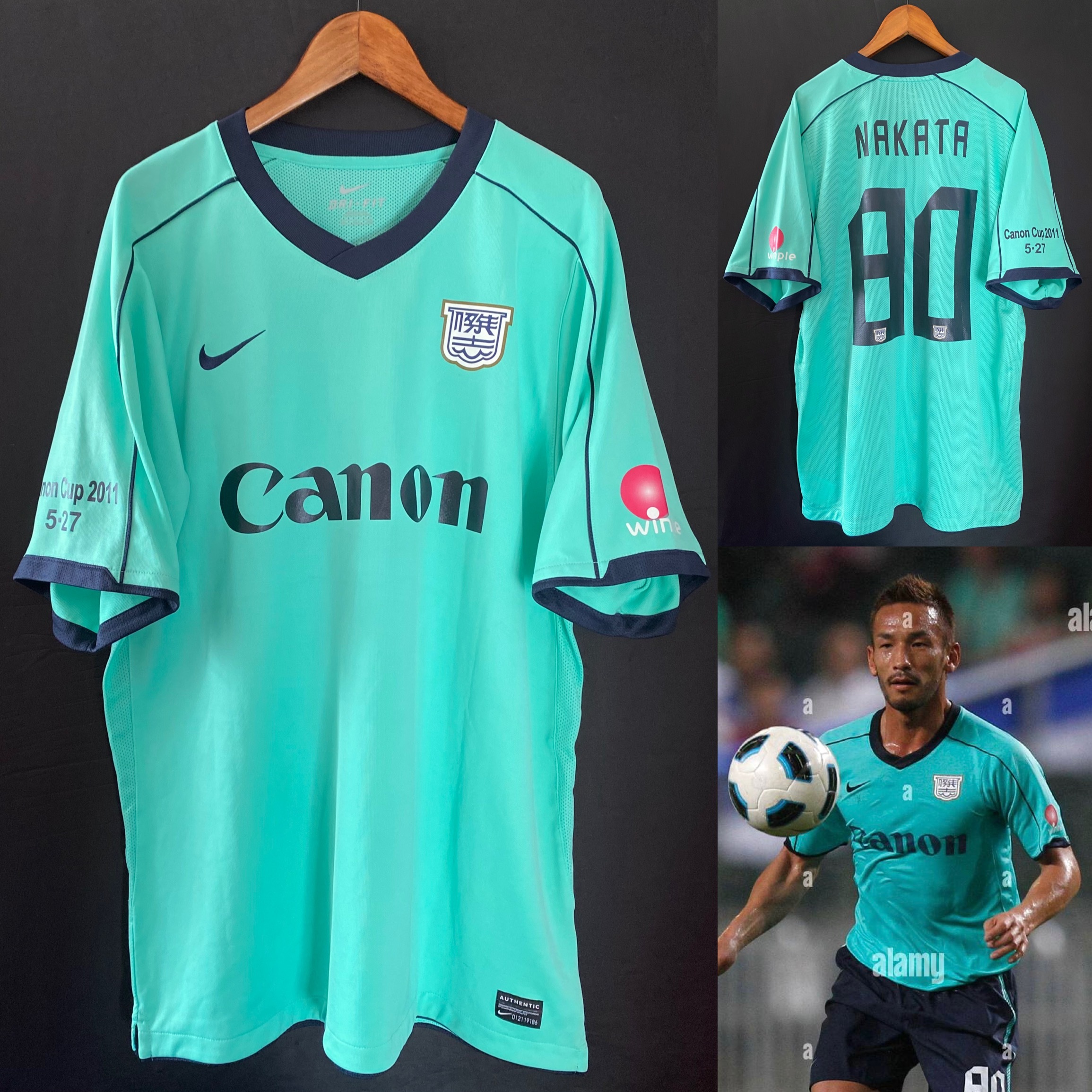 Kitchee 2011 Canon Cup Nike Home Shirt #80 NAKATA