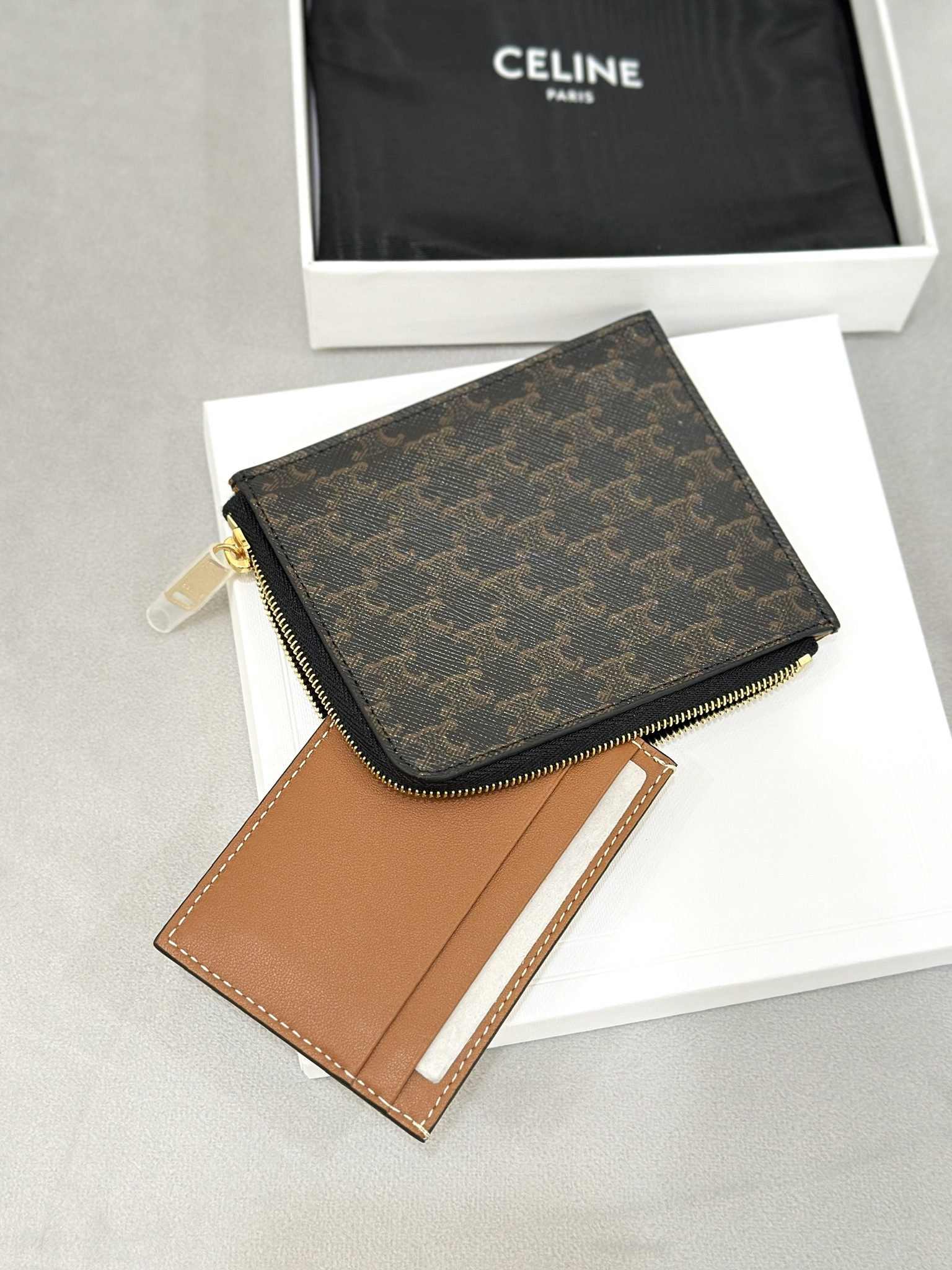CELINE Zipped Purse with Removable Cardholder