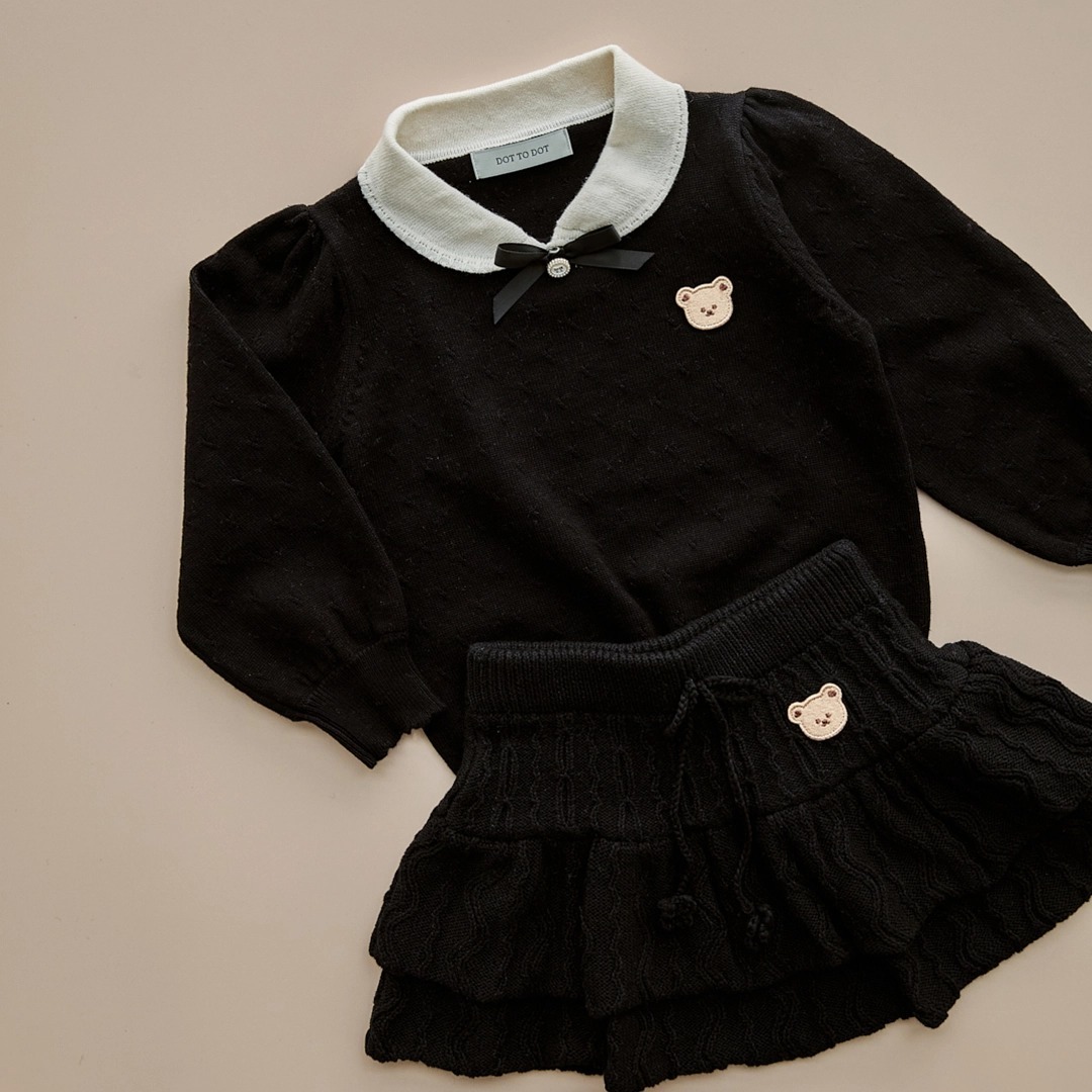 24F/W DTD暖暖校園風系列-蝴蝶結針織上衣