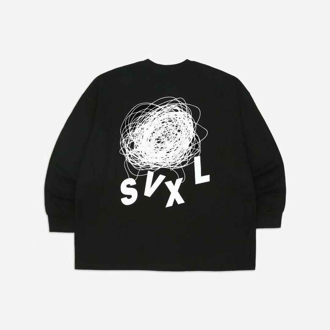 OverSize英文字圖案長袖衫 SVXL-040T