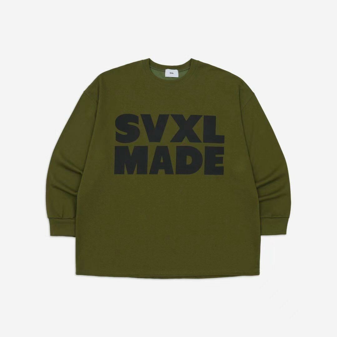 OverSize英文字圖案長袖衫 SVXL-042T