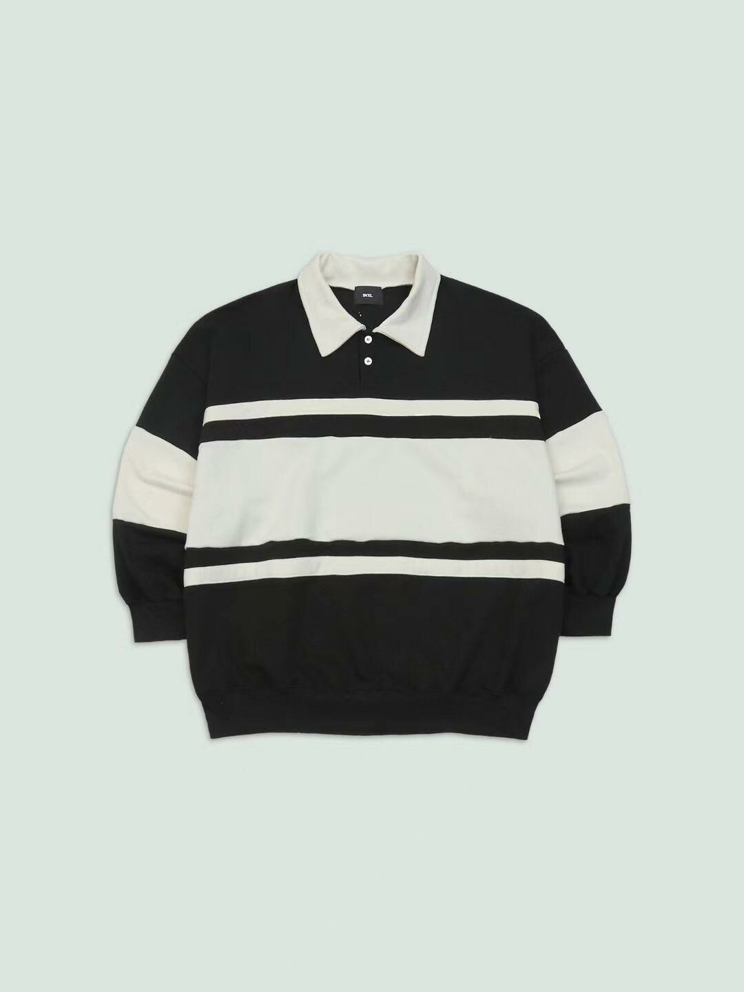 OverSize橫間長袖PoloTee SVXL-044T