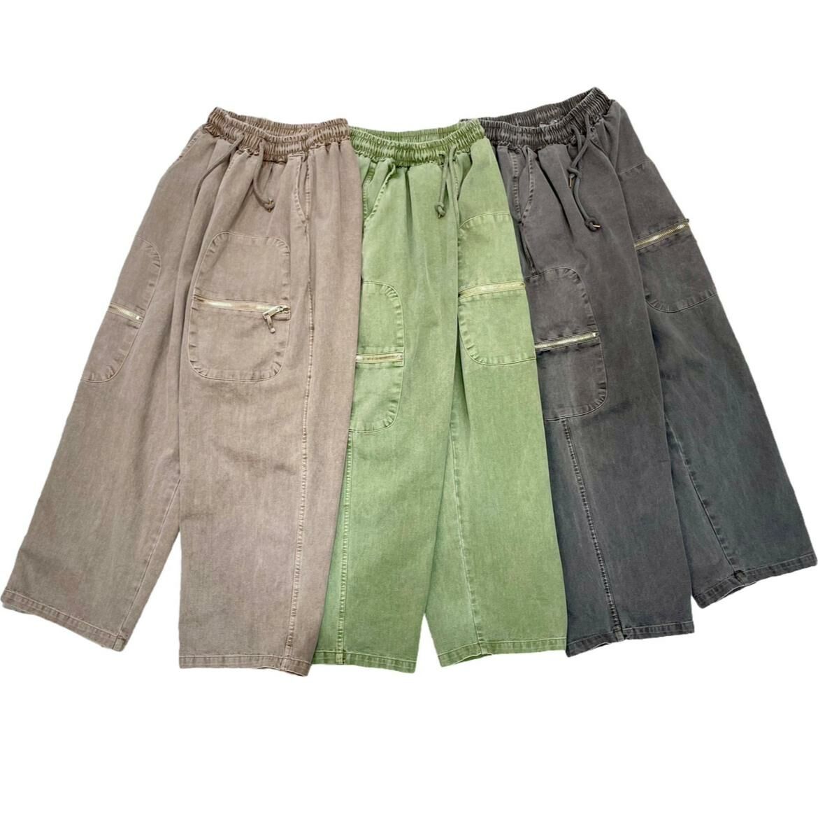 洗水淨色鬆身褲 HIGH FIVE-118P