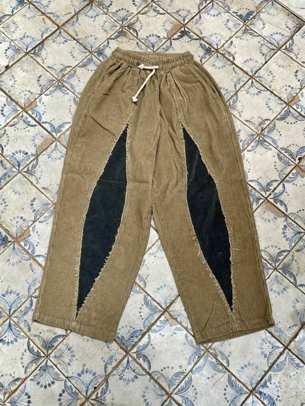 格仔拼燈心絨鬆身褲 HIGH FIVE-123P