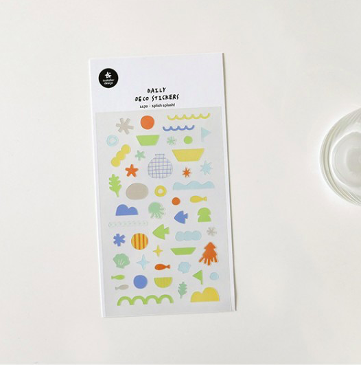 水花 日常系列手帳貼紙#1170｜韓國Suatelier