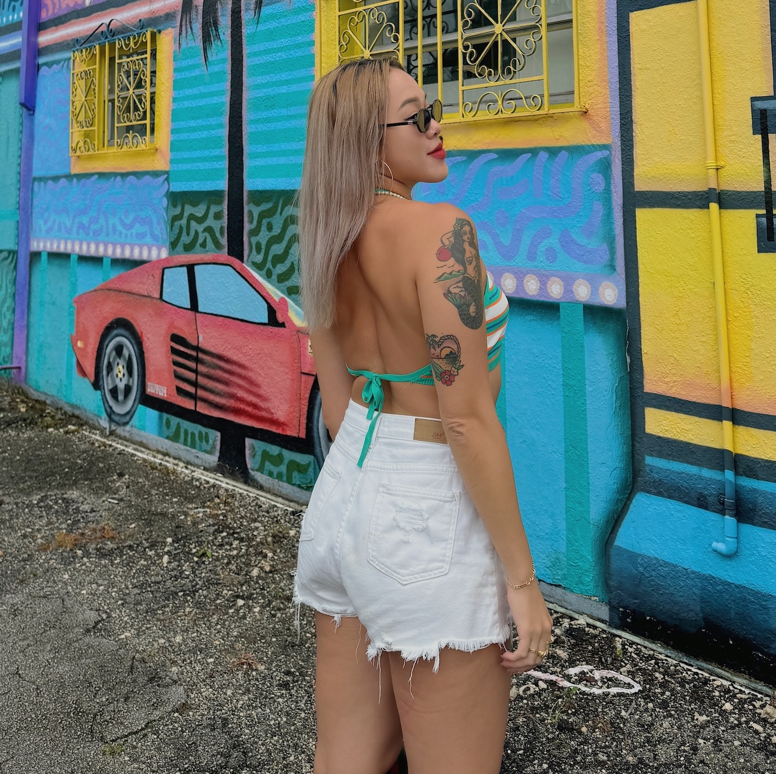 Cali vibe🌴條紋綁帶背心