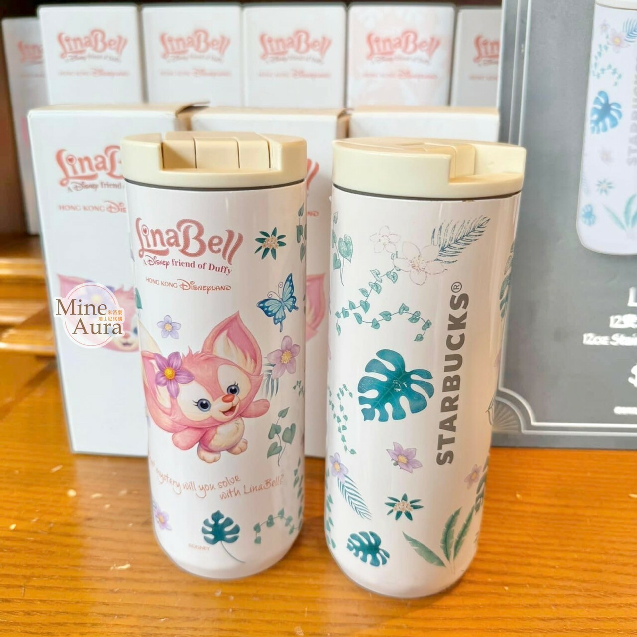 星巴克 Starbucks 樂園限定 玲娜貝兒 Lina bell 圖案 不鏽鋼 保溫瓶 水壺 -香港迪士尼樂園