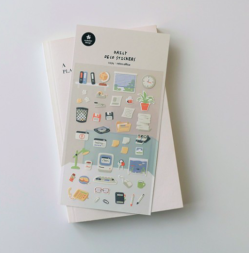 懷舊辦公室 日常系列手帳貼紙#1174｜韓國Suatelier