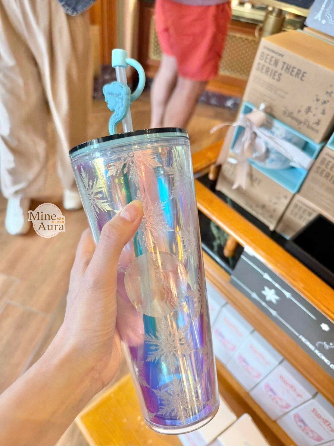 (現貨) 星巴克 Starbucks 樂園限定 World of Frozen 限定 艾莎 Elsa 安娜Anna 雪花圖案 吸管 水杯 冰雪奇緣 Frozen -香港迪士尼樂園