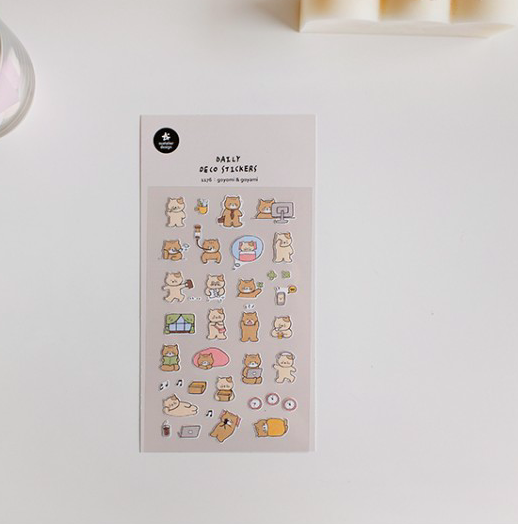 貓貓日常 日常系列手帳貼紙#1176｜韓國Suatelier