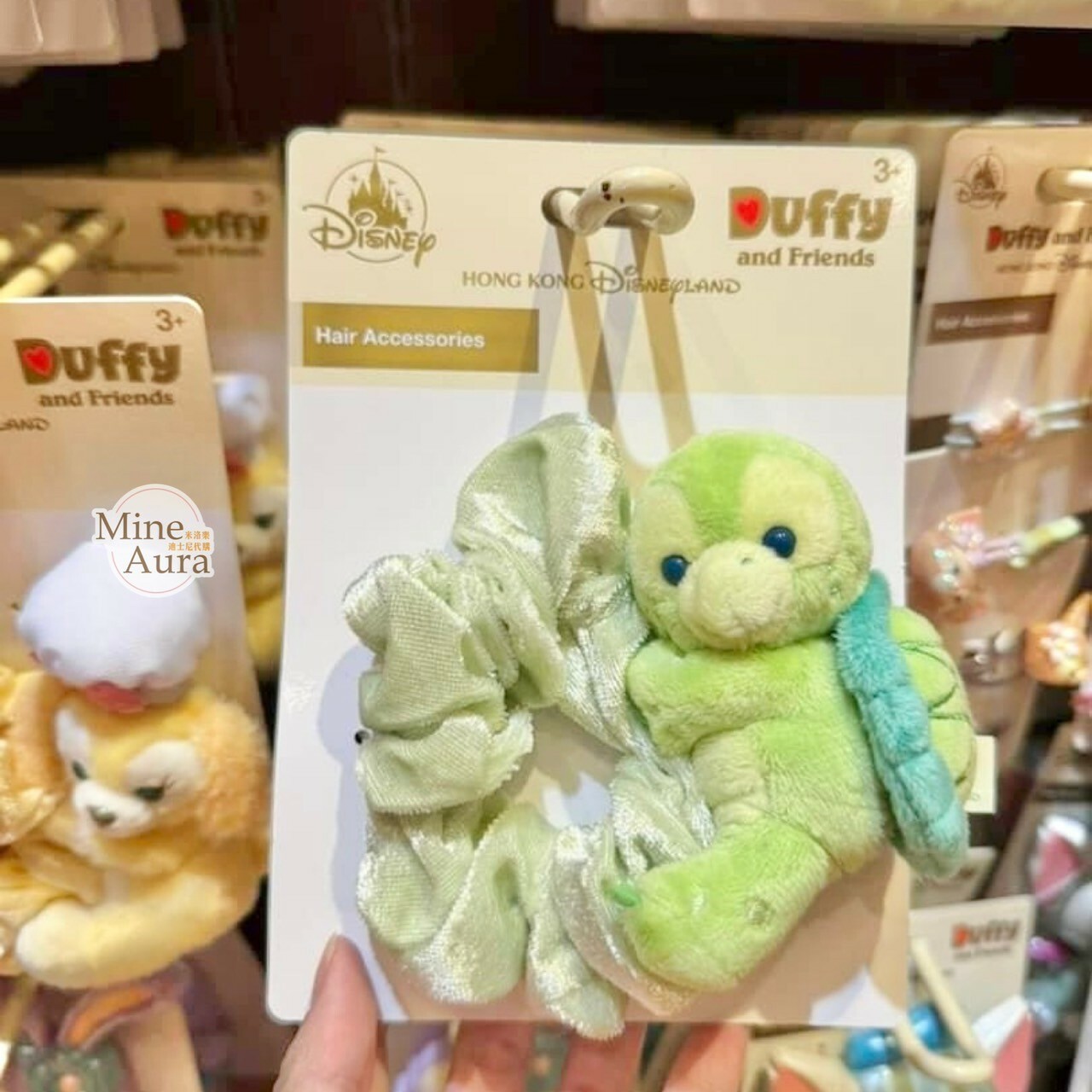 奧樂米拉 海龜 OluMel 絨毛抱抱 造型 髮束 大腸圈 髮飾 -香港迪士尼樂園