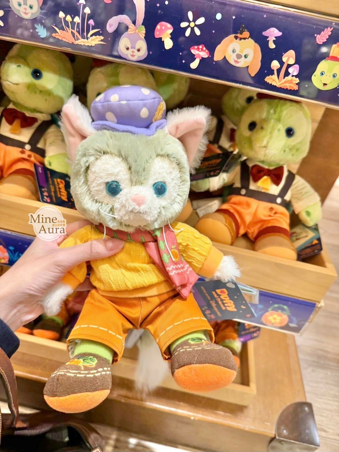 2024 萬聖節限定 達菲 Duffy 與好友們 傑拉托尼 畫家貓 Gelatoni 絨毛 SS號 娃娃 玩偶 -香港迪士尼樂園