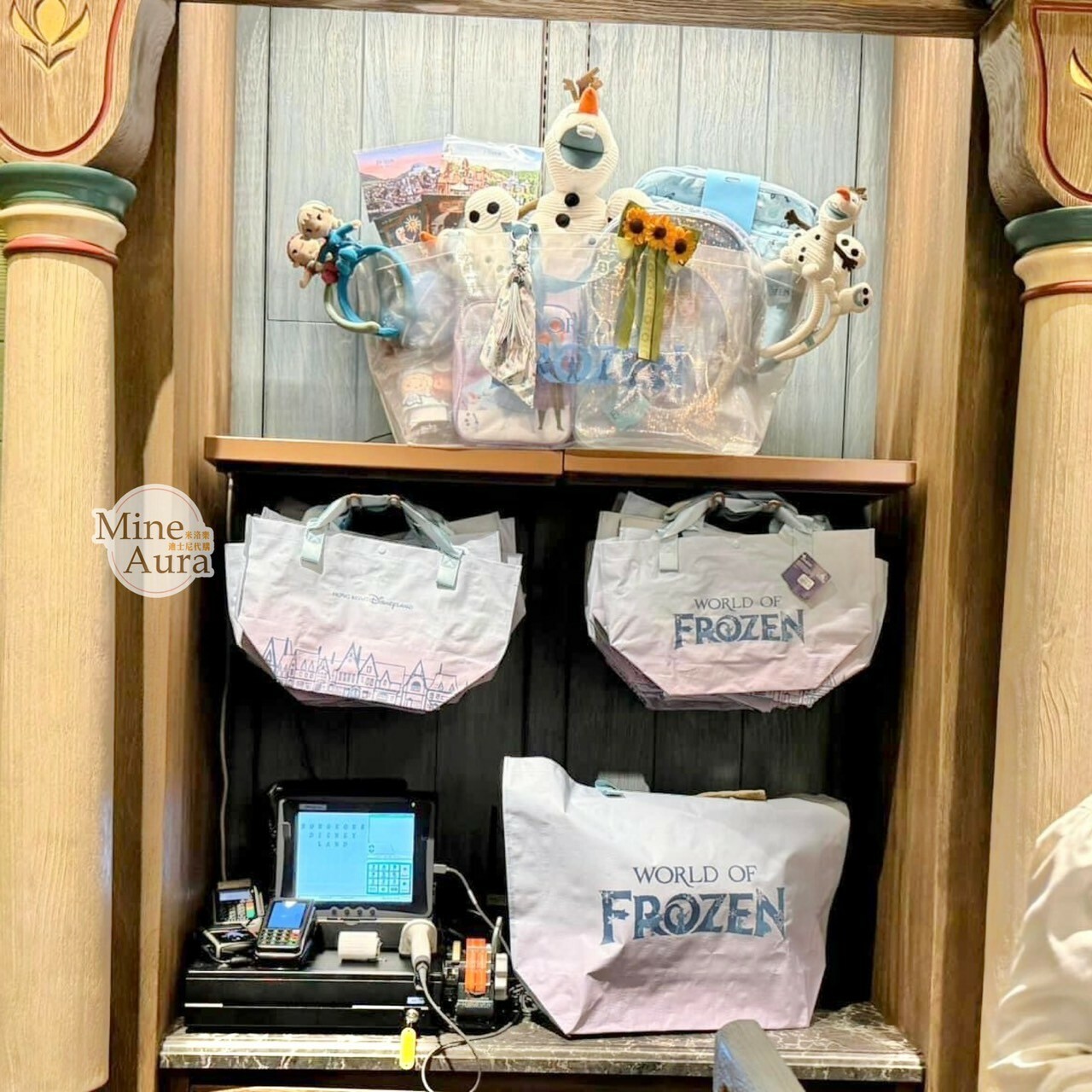 World of Frozen 限定 M號 漸層 購物袋 提袋 環保袋 冰雪奇緣 Frozen -香港迪士尼樂園