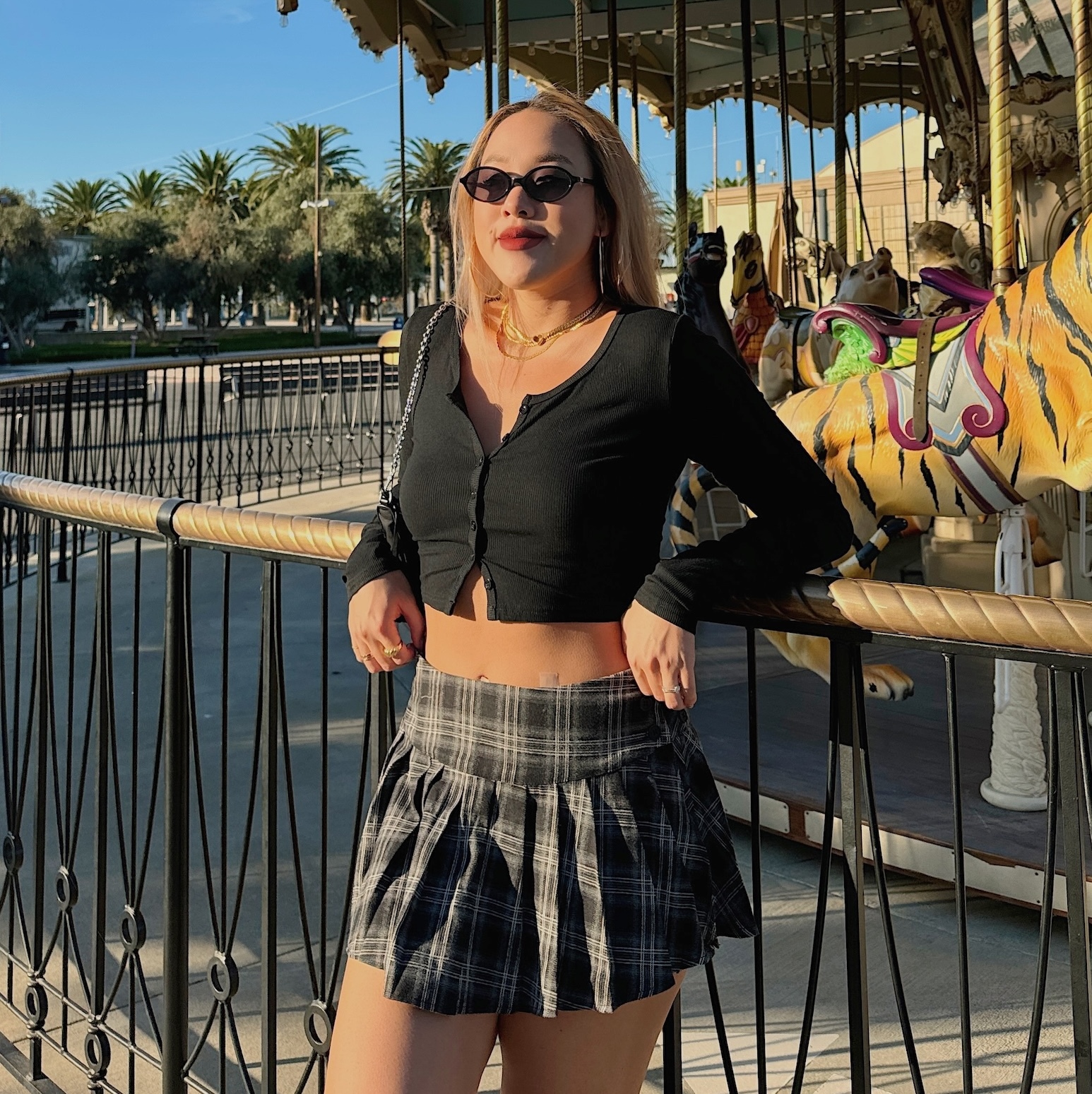 𝐑𝐢𝐛𝐅𝐥𝐞𝐱™百搭包色款☕️美式排扣螺紋短Tee(3色)