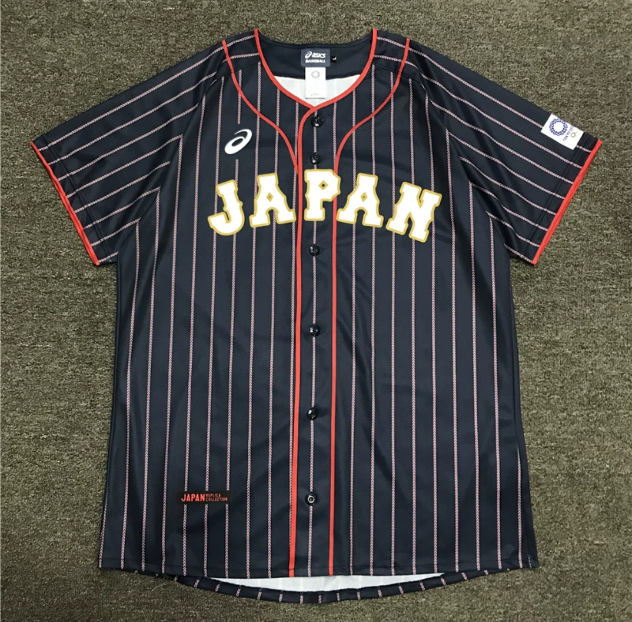 2020 Japan Tokyo Olympic Baseball Replica Navy Shirt