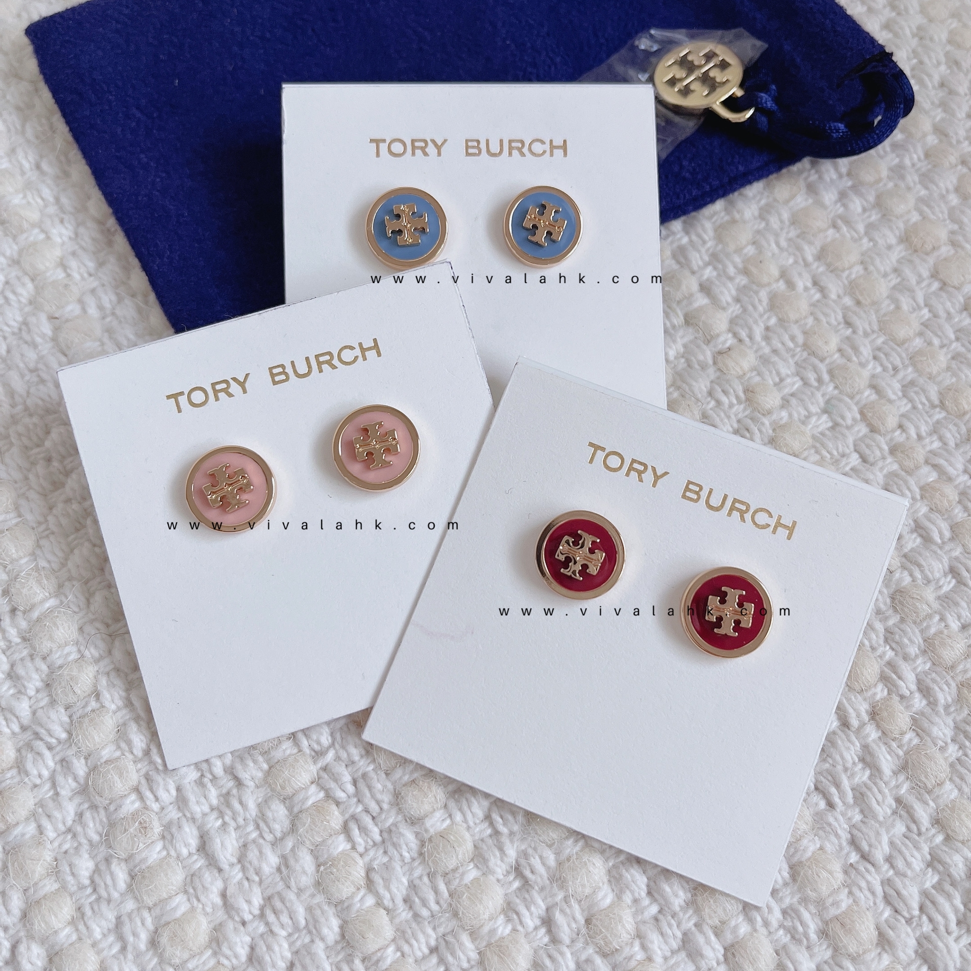 Tory Burch - 琺瑯 Logo 耳環 (75511)