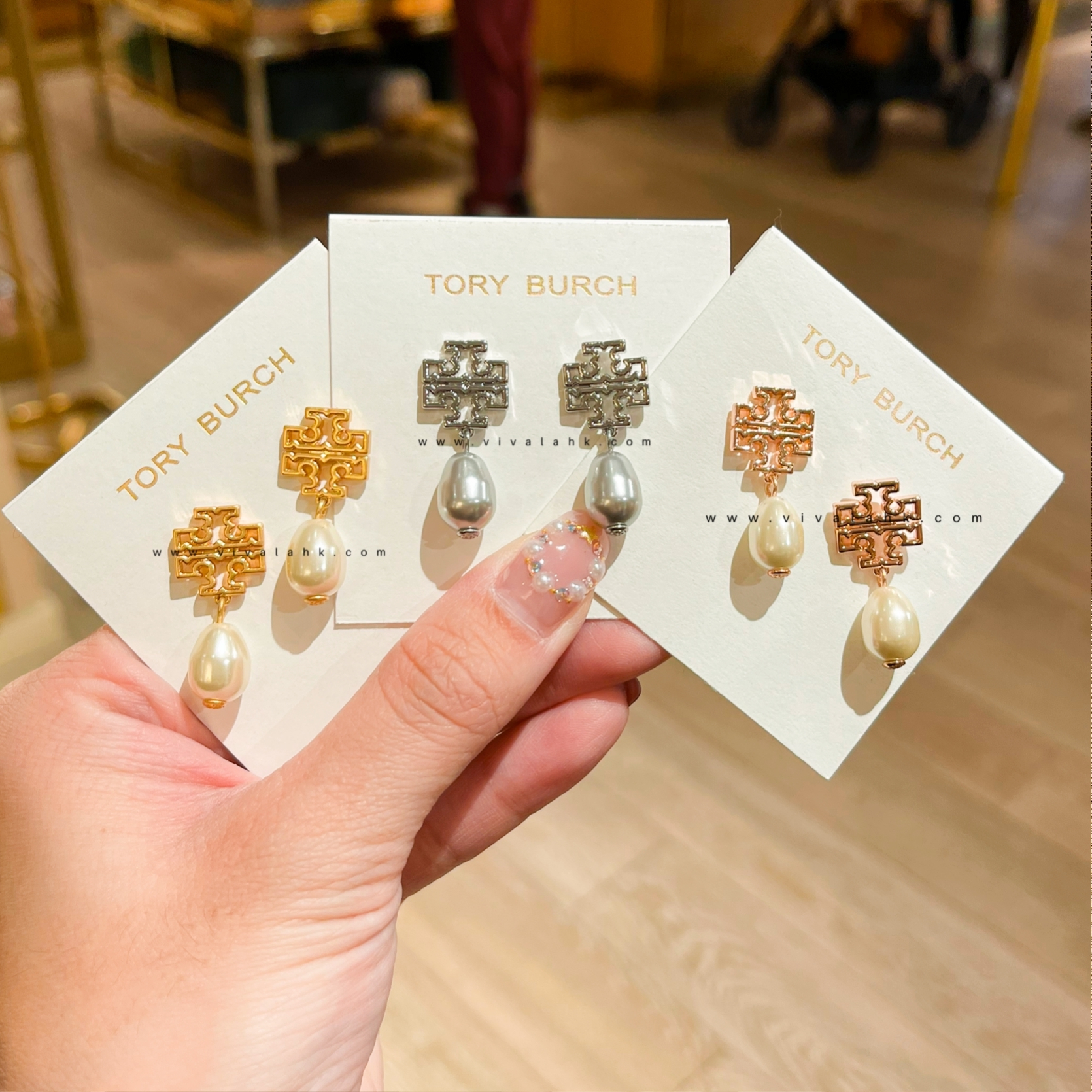 Tory Burch - Britten 珍珠吊墜 Earrings (82435)