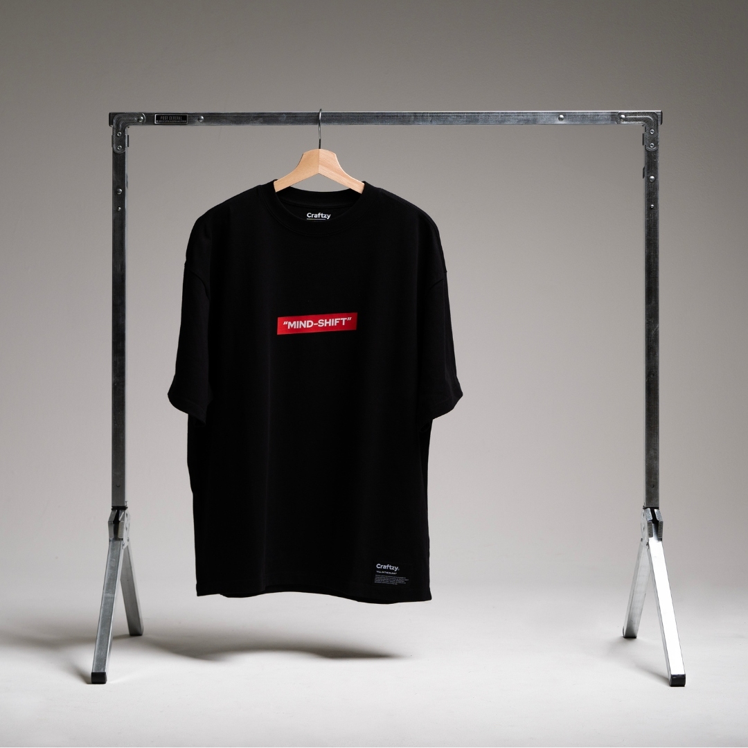 Craftzy Oversized 落肩 Logo Tee ( 黑 )