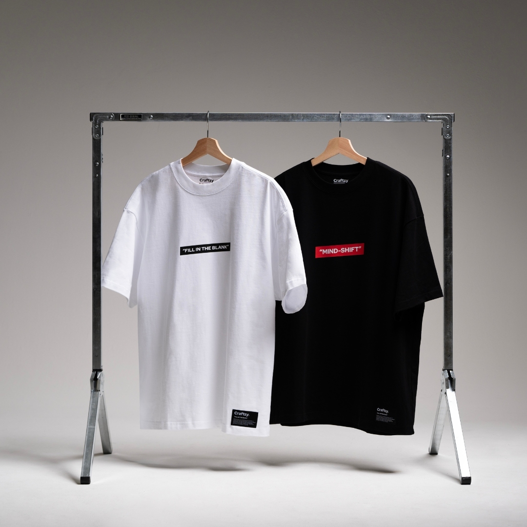 Craftzy Oversized 落肩 Logo Tee ( 黑 )