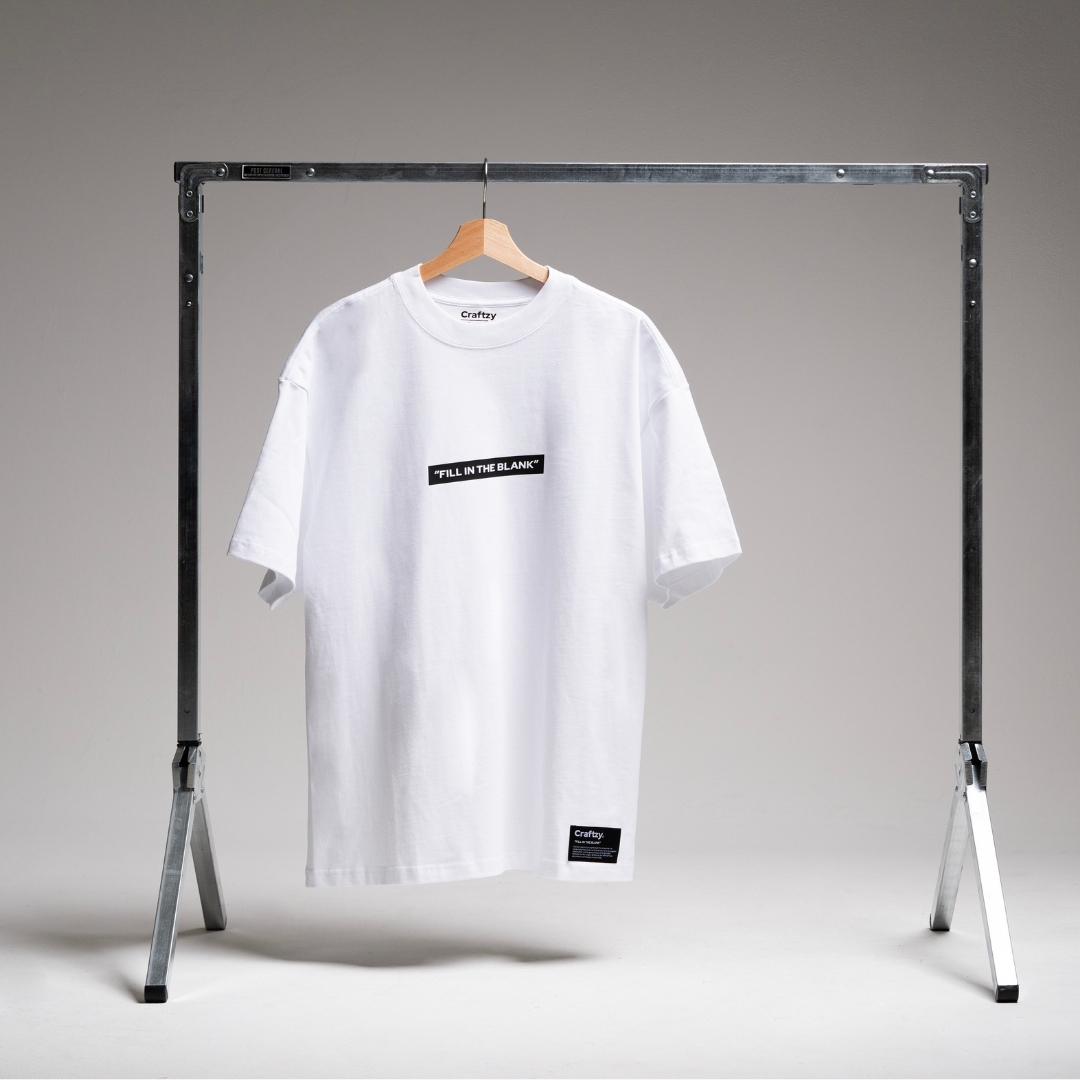 Craftzy Oversized 落肩 Logo Tee ( 白 )