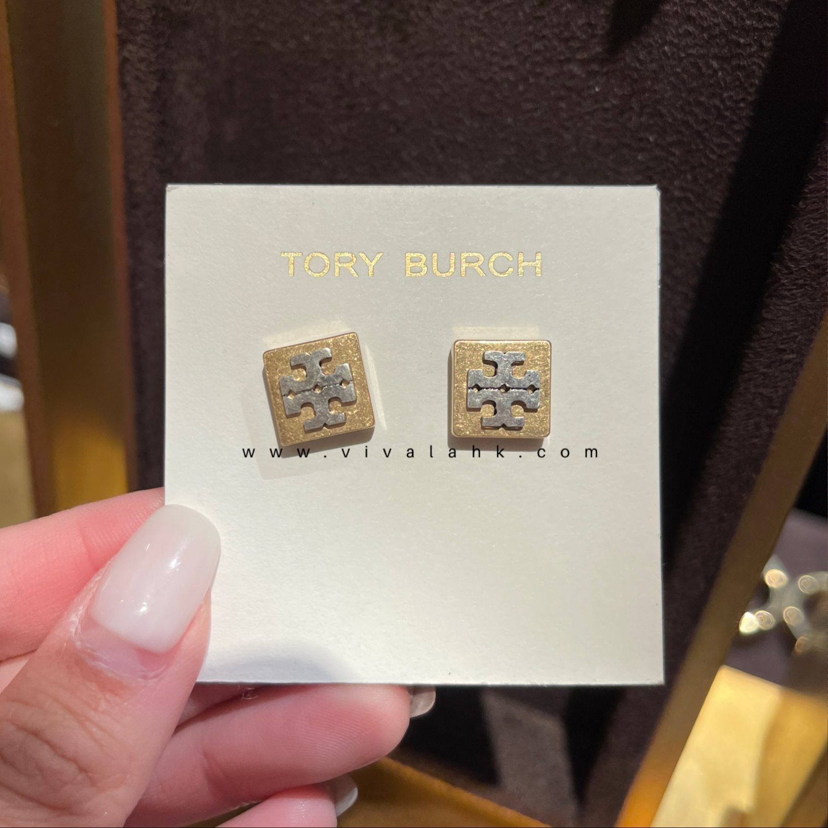 Tory Burch - Block-T Logo Stud Earrings (59725)