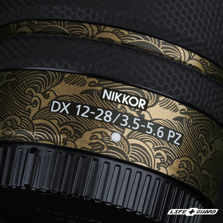 LIFE+GUARD 鏡頭貼膜安裝示意，適用 Nikon Z DX 12-28mm F3.5-5.6