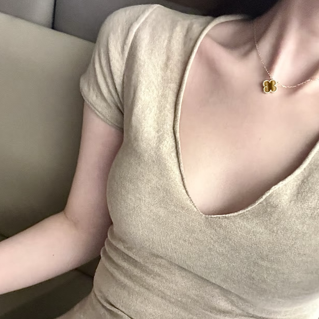 18k【虎眼石】”四葉草單花高奢定製項鍊