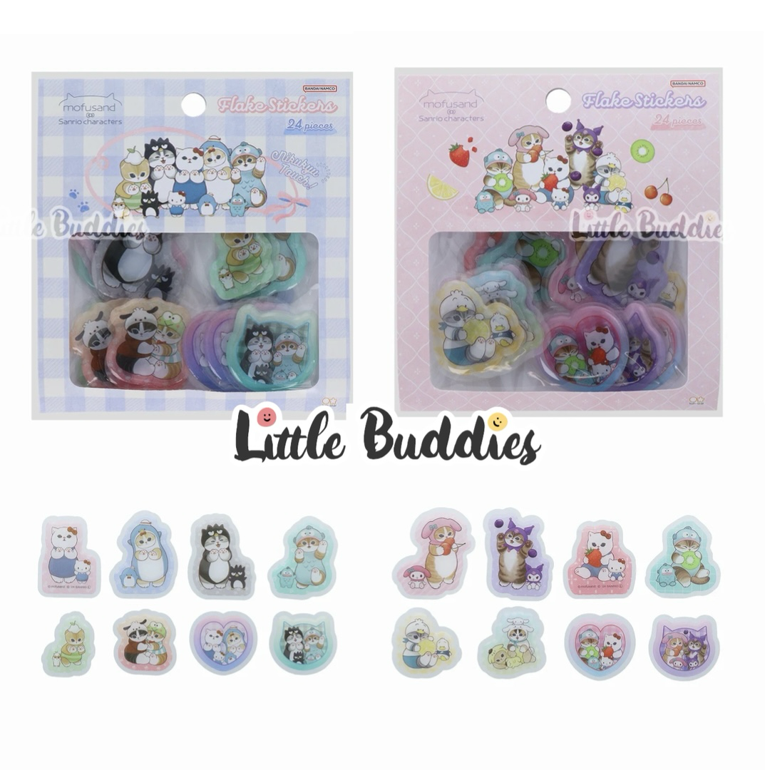 日本 Sanrio x mofusand 啫喱貼紙