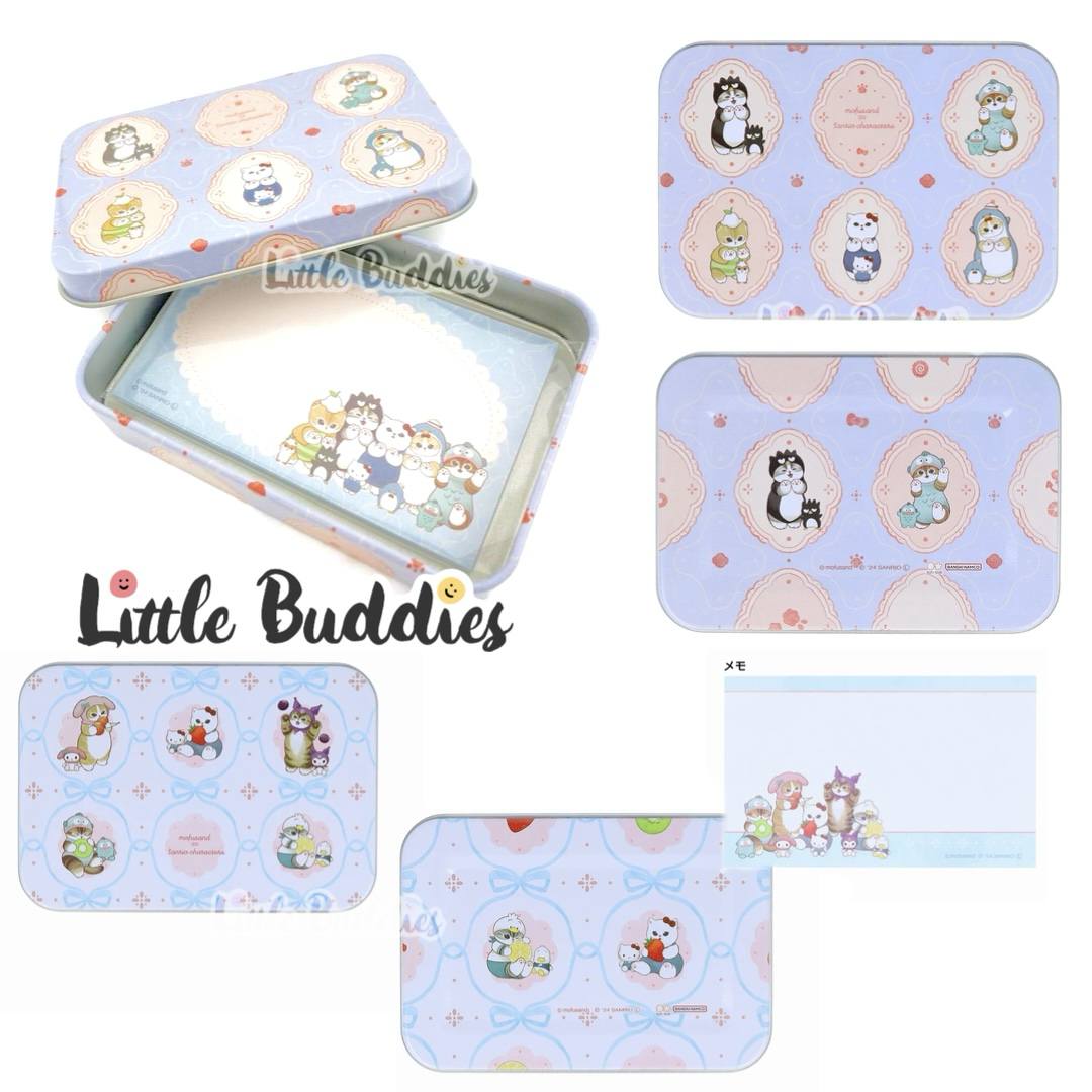 日本 Sanrio x mofusand 便條紙/memo紙連鐵盒