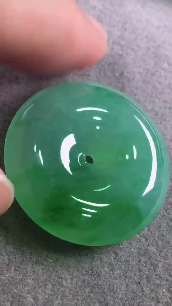 翡翠平安扣 (26.5mm直徑),天然翡翠A玉, 緬甸玉, Jade, Jadeite