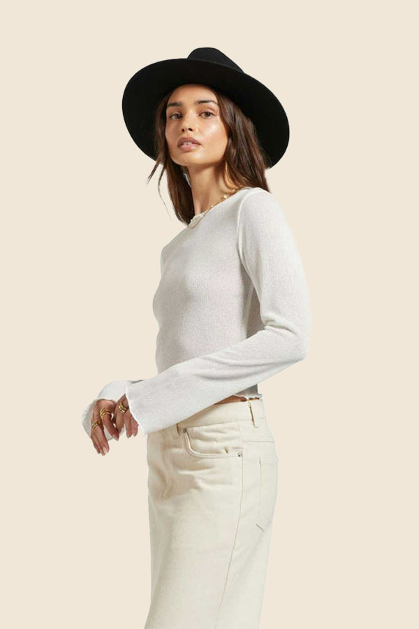 BRIXTON - SHEER L/S KNIT 透膚針織上衣