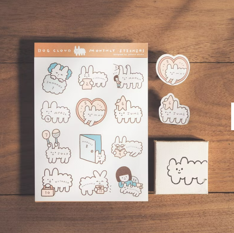 YOHAND CLOUD MONTHLY STICKER