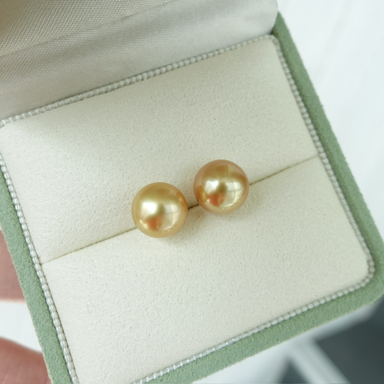 9-10mm南洋金珠 - 濃金