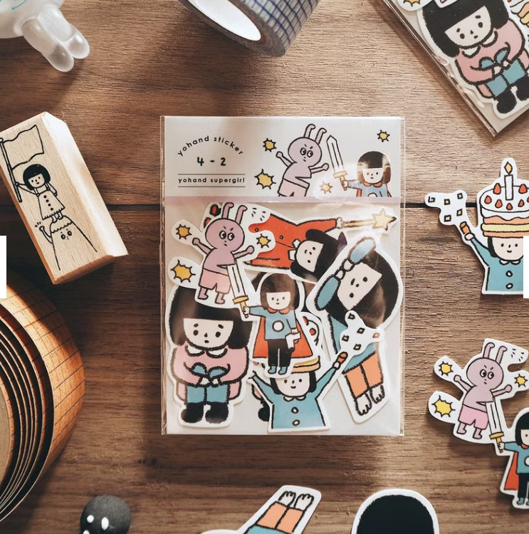 YOHAND Waterproof medium stickers Life of a hero