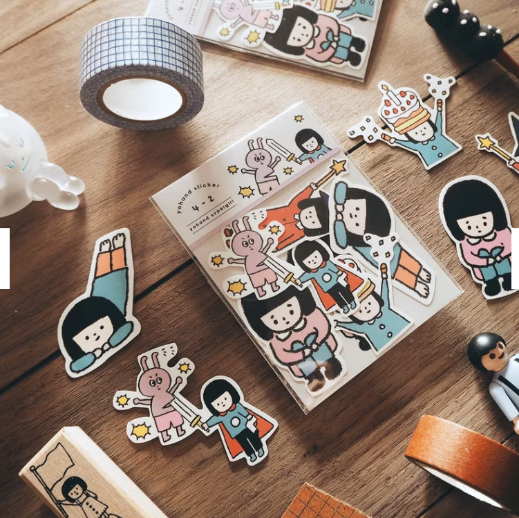 YOHAND Waterproof medium stickers Life of a hero