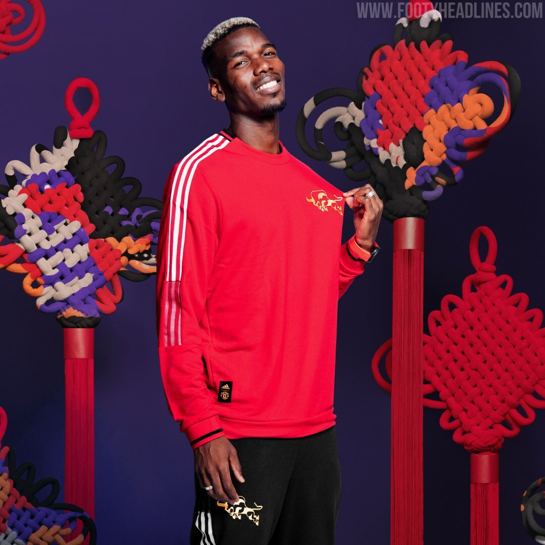 2021 Manchester United adidas CNY Crew Sweatshirt