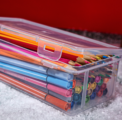 铅笔盒透明大容量文具收纳盒（一个装）