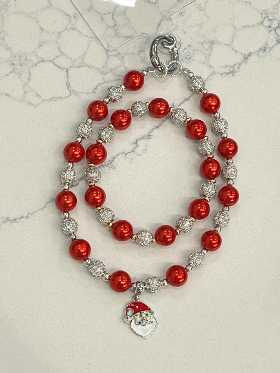 [S] GEMZ & CO ZBA CHRISTMAS EDITION RED/SILVER PEARLS ACCESSORIES/SILVER, Y258 (Y258)