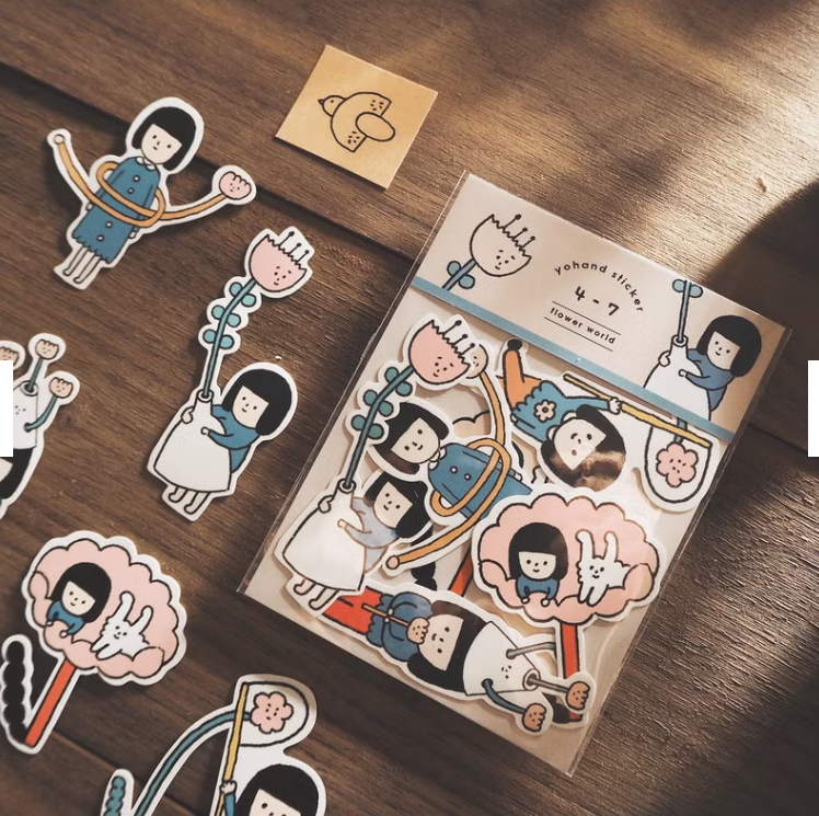 YOHAND Waterproof medium stickers flower