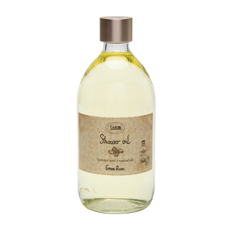 SABON綠玫瑰沐浴油500ML