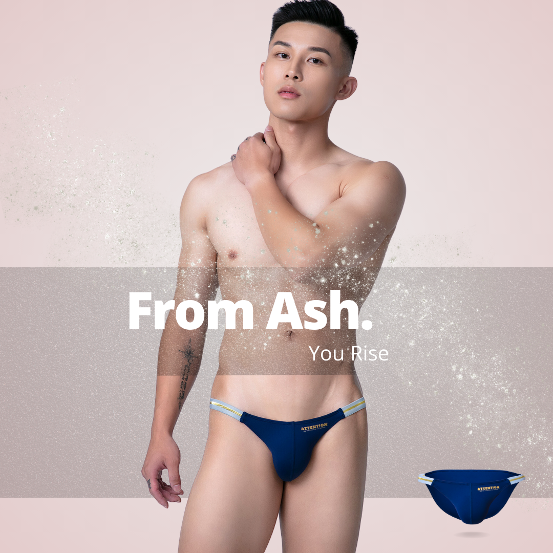 【普魯士藍】極澀系高衩三角內褲