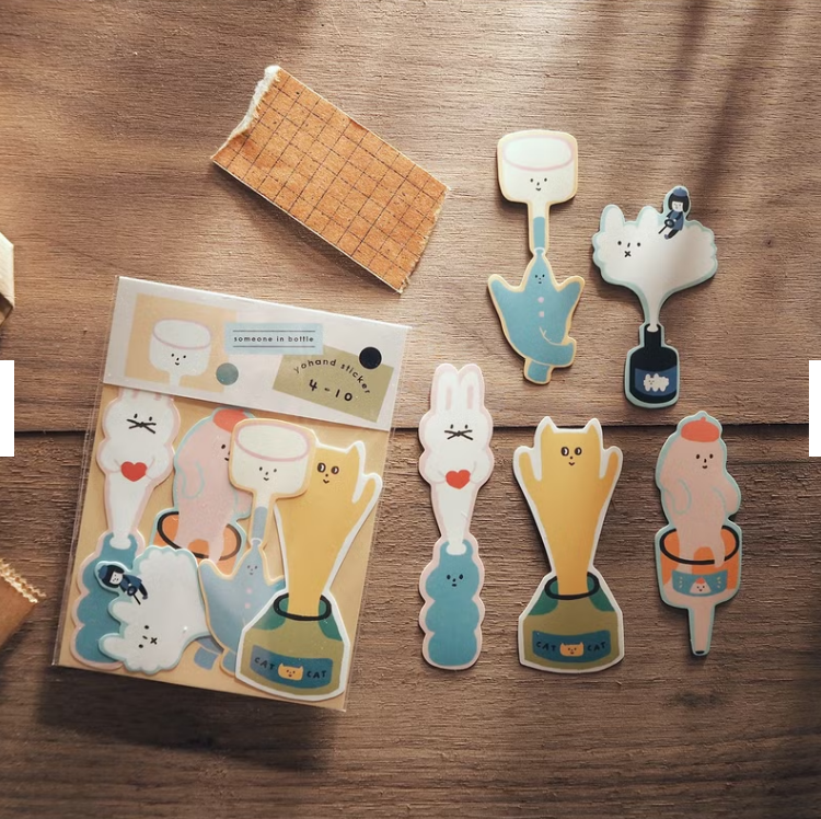 YOHAND Waterproof medium stickers secrets in the bottles