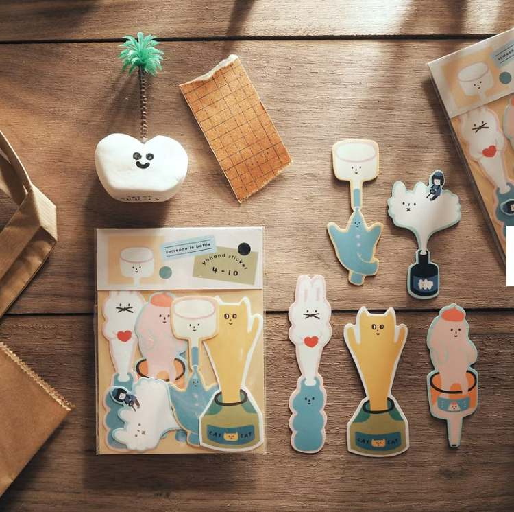 YOHAND Waterproof medium stickers secrets in the bottles