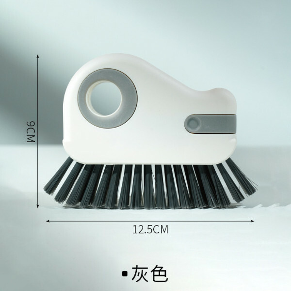 二合一洗窗清潔刷--縫隙刷-凹槽打掃工具刷【灰色】1個