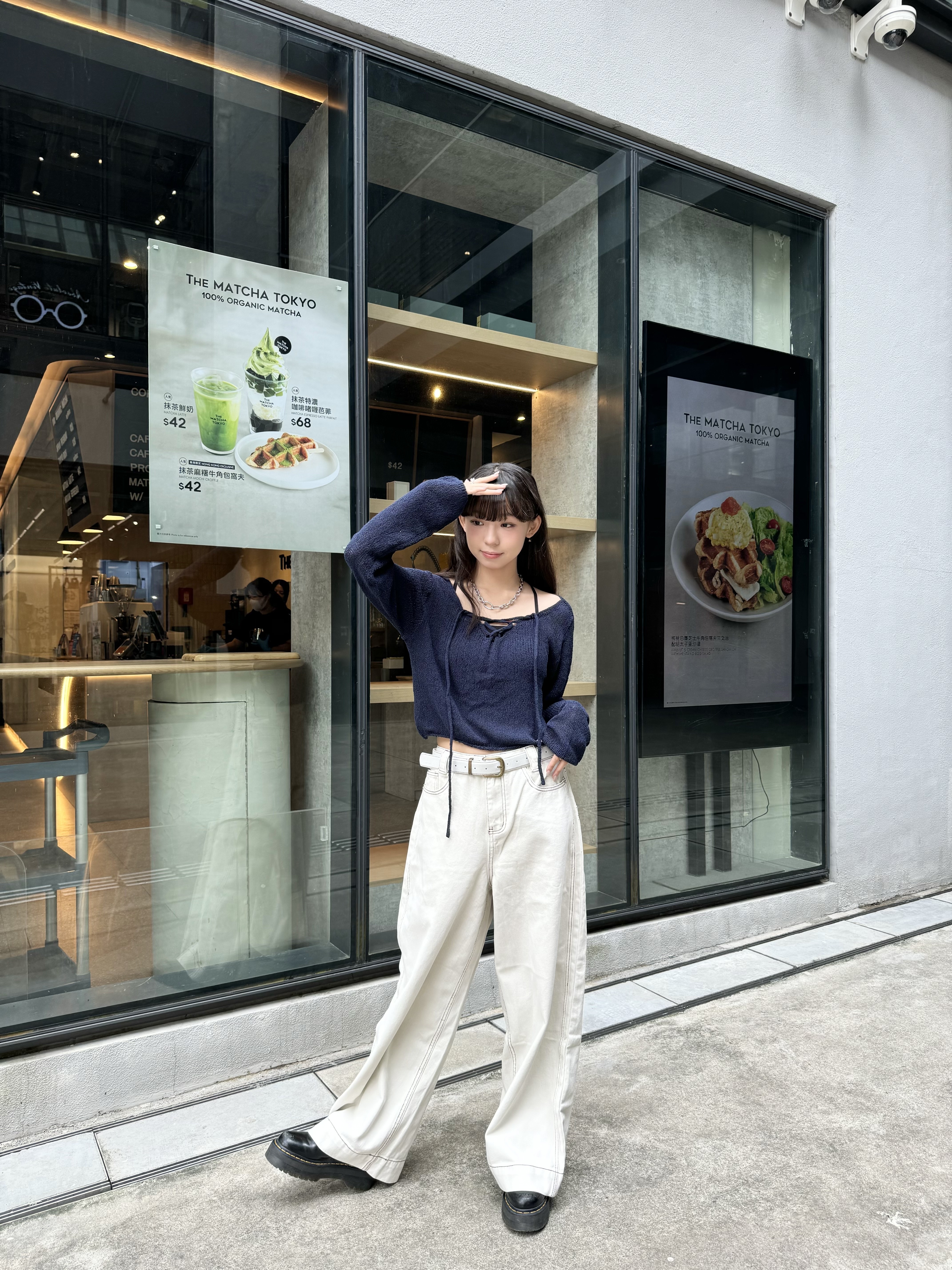 [3色入 ]百搭薄針織交叉寬鬆TOP(Navy)