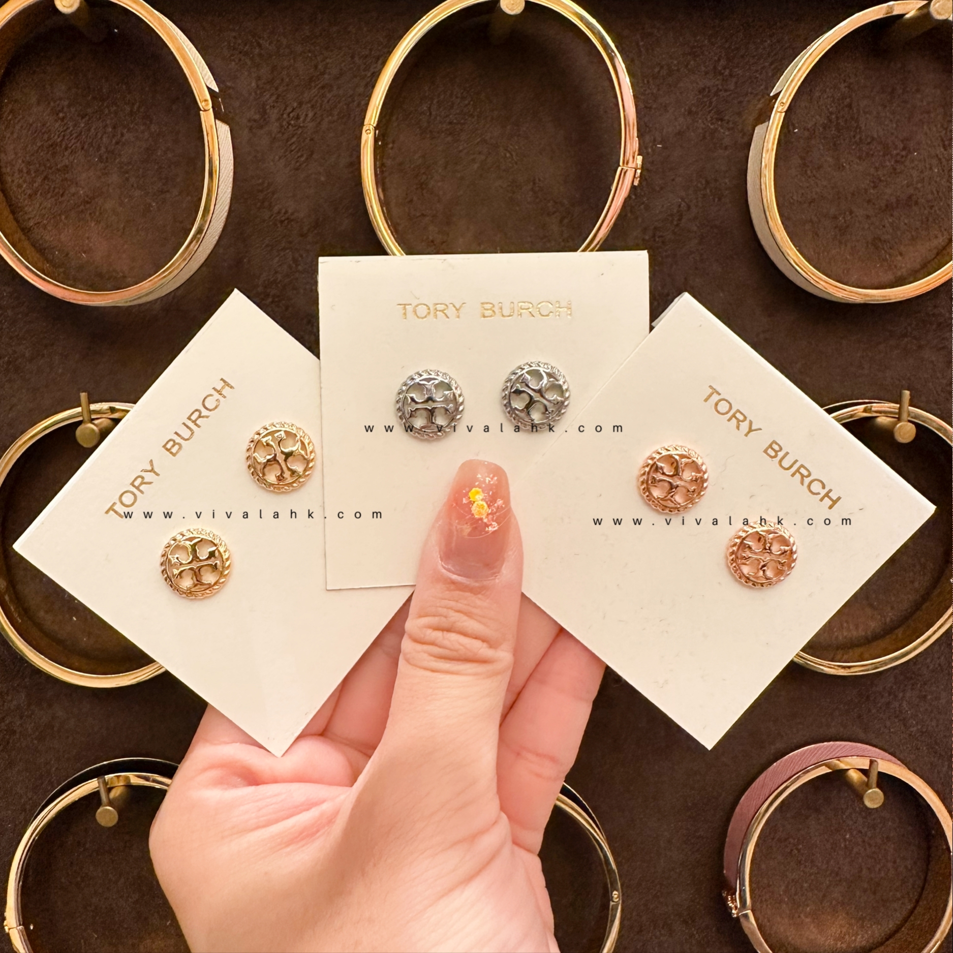 Tory Burch - Rope Logo Stud Earrings (136618)