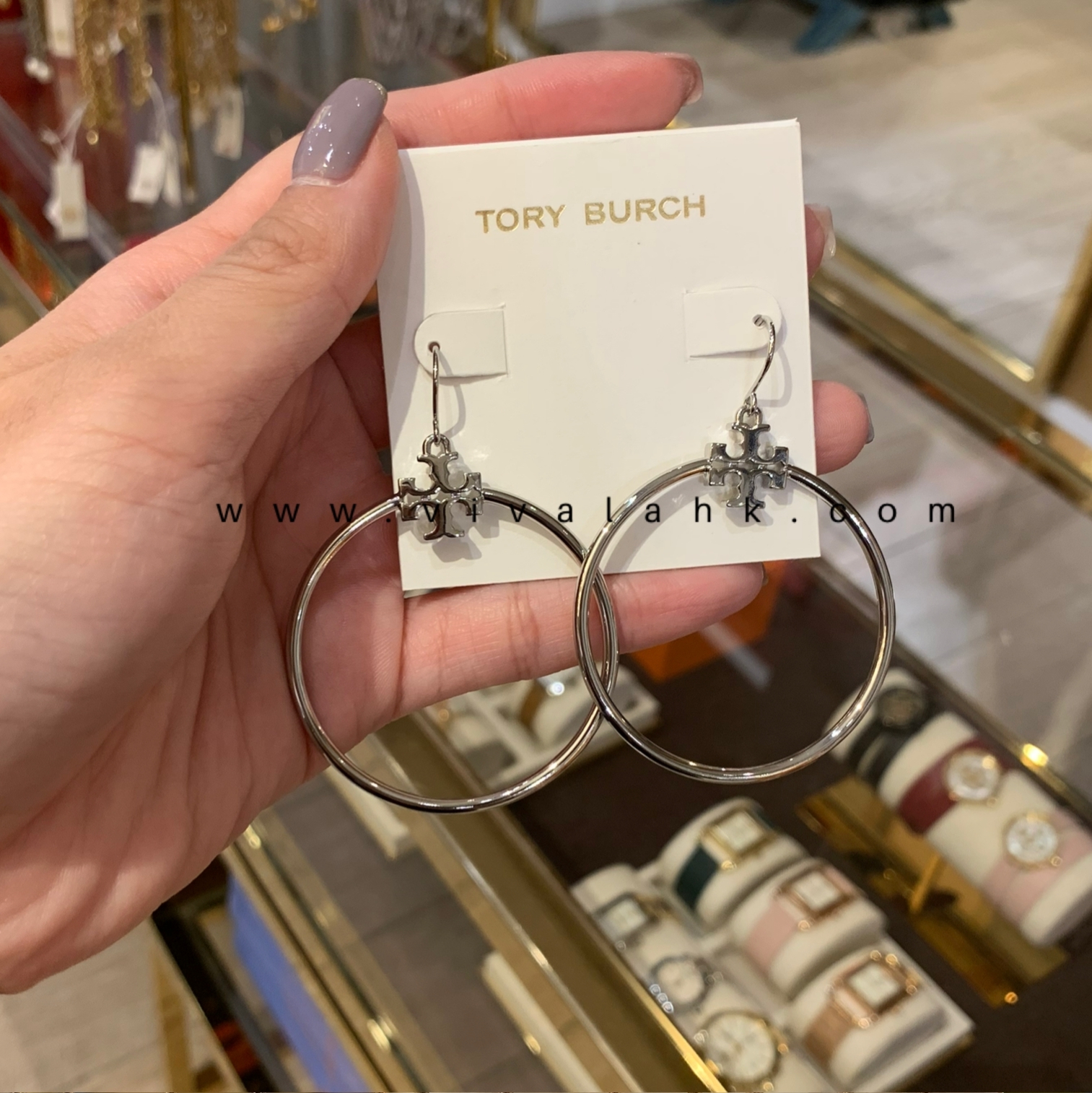 Tory Burch - T Logo 圈圈吊墜 Earrings (73213)